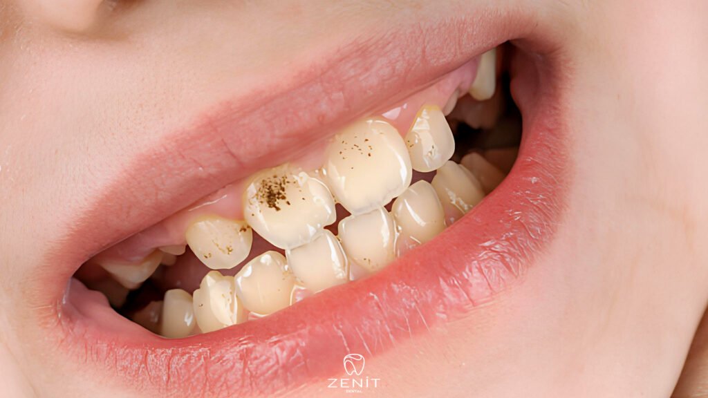 ما هو الخط الأسود الموجود على الأسنان؟